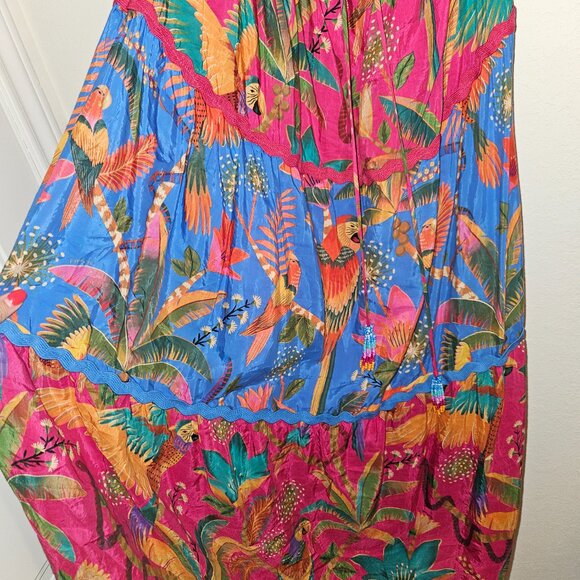 Macaw Party Mix Maxi Skirt by Farm Rio L - Picture 13 of 15